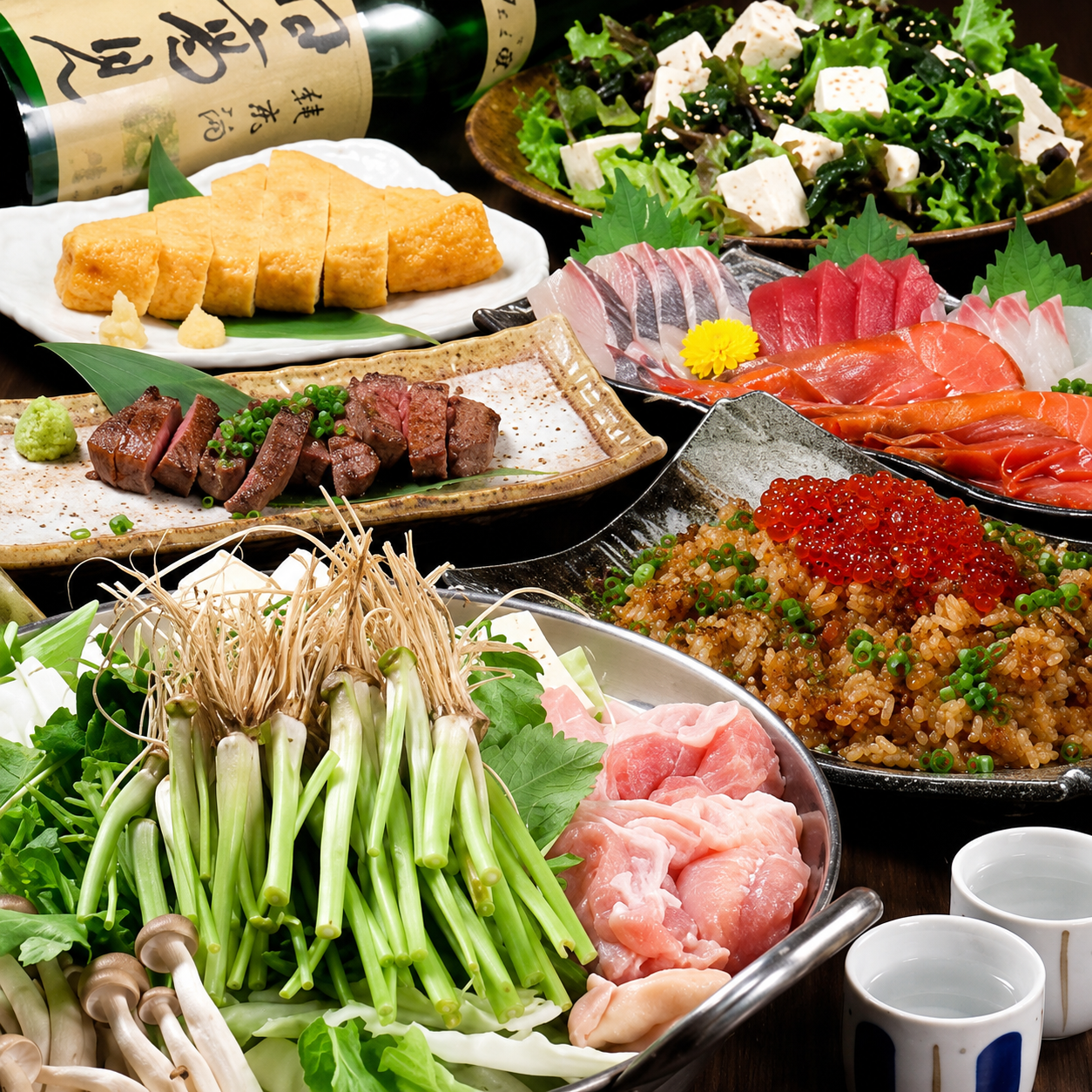 【酔所コース極】お料理10品120分プレミアム飲み放題付き6,000円(税込)
